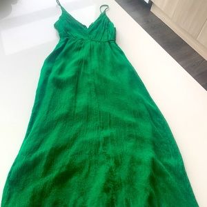 Green Silk Anthropology Dress